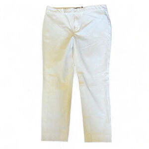 Lauren Ralph Lauren white stretch ankle trouser with back pockets size 8 petite